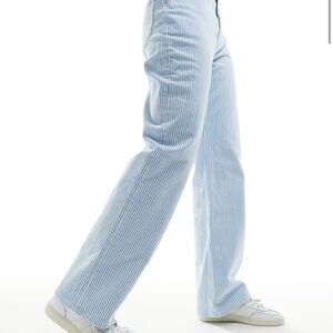 Abercrombie & Fitch Sky Blue Striped Pants